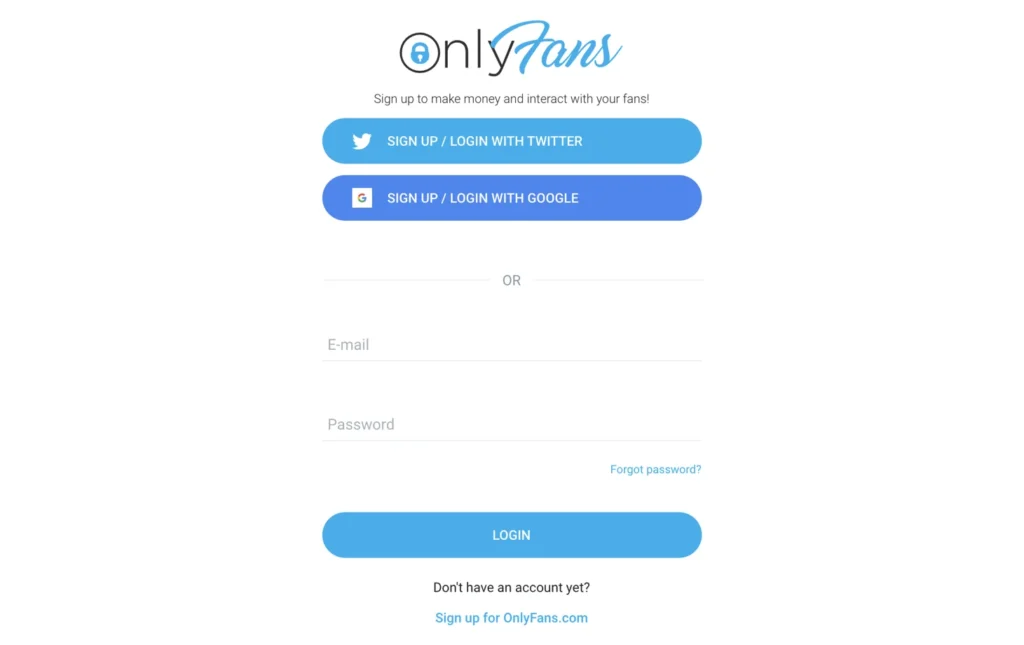 onlyfans registration form