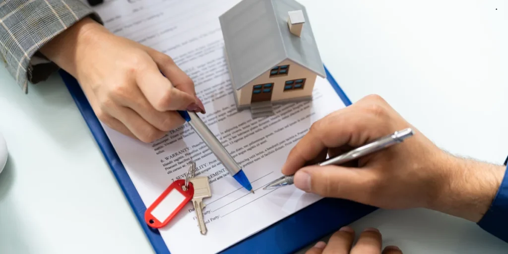 signing a contract for property development